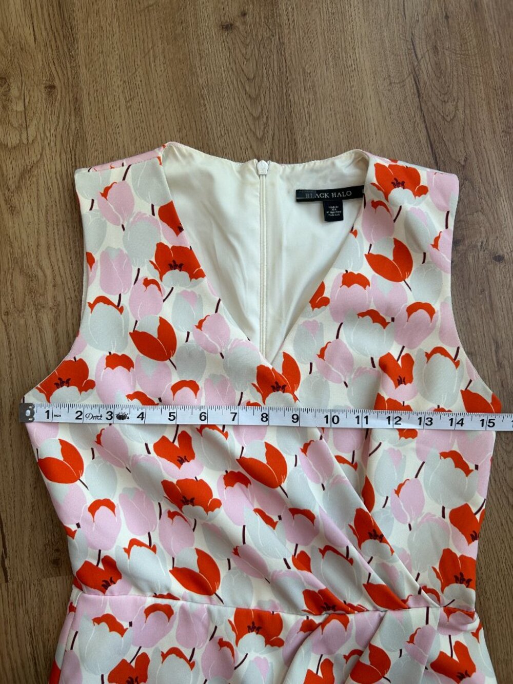 Black Halo Avilla Sheath Dress Size 0 Floral Tulip Print Wedding Guest Career - Picture 10 of 12